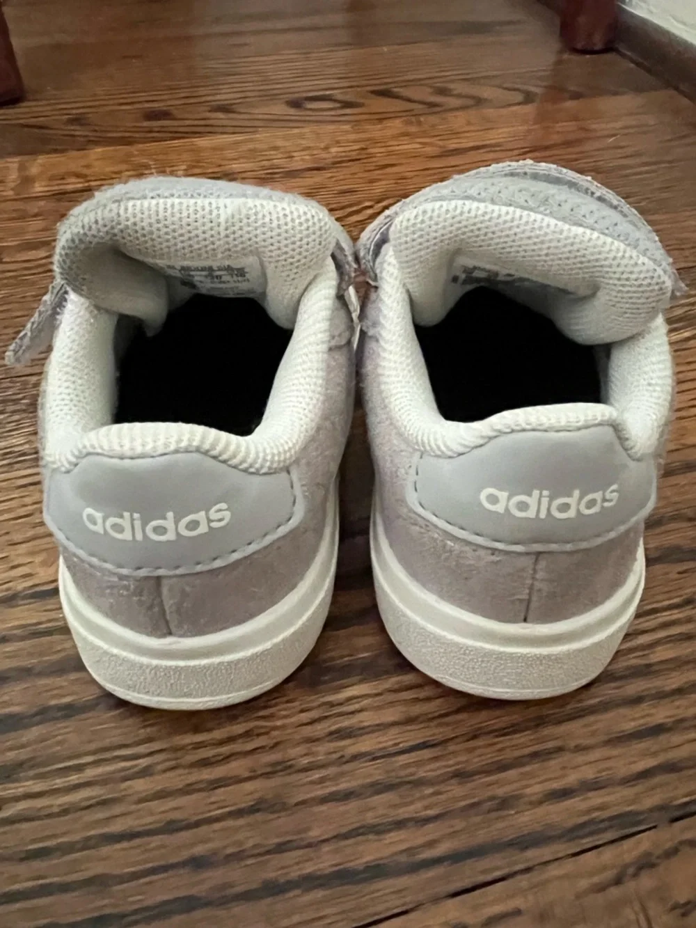adidas Toddler Sneakers in Light Gray and White